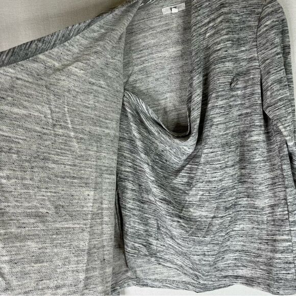 Jack BB Dakota Cardigan Women’s Heather Gray Wrap Sweater Asymmetrical L - Picture 5 of 10